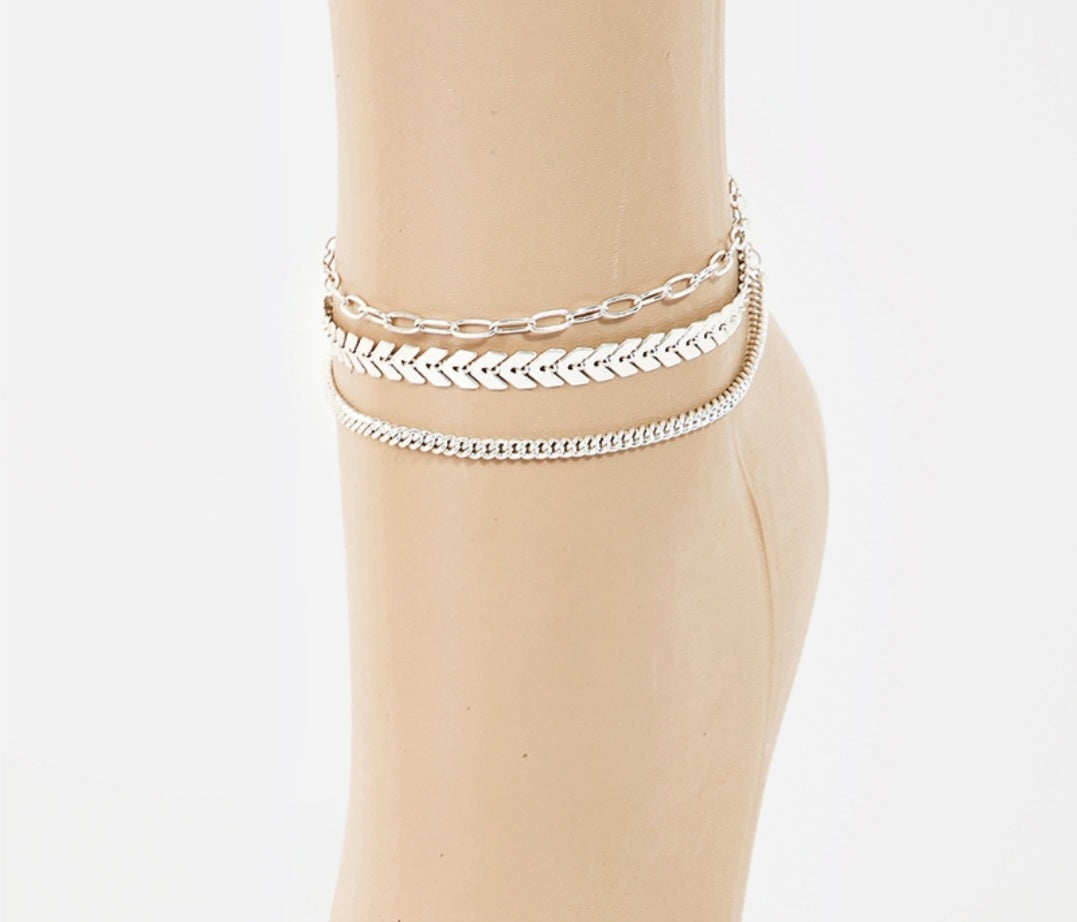 Layer Me Beauty Anklet - Silver