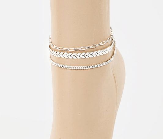 Layer Me Beauty Anklet - Silver