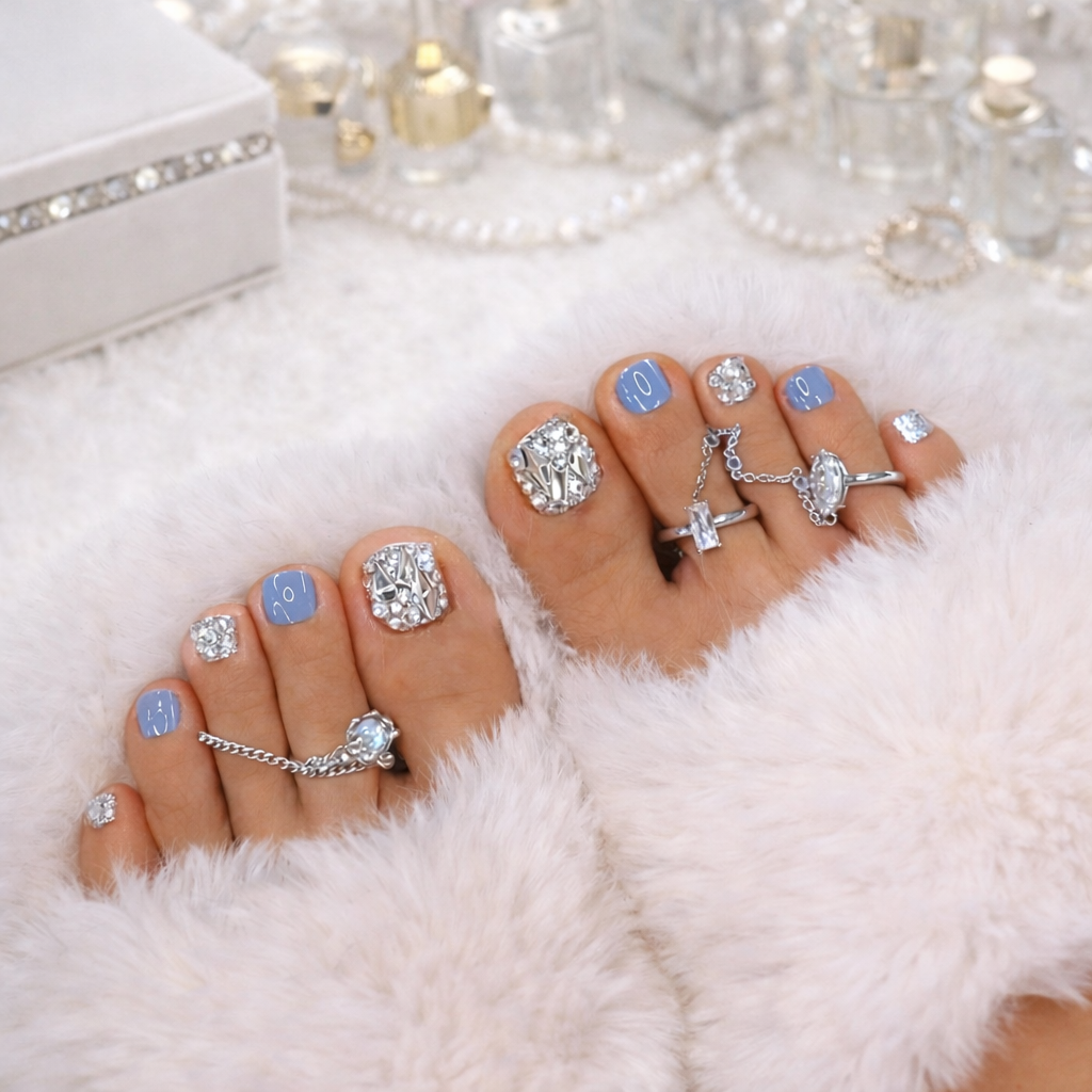 Icy Beauty Toe Nails