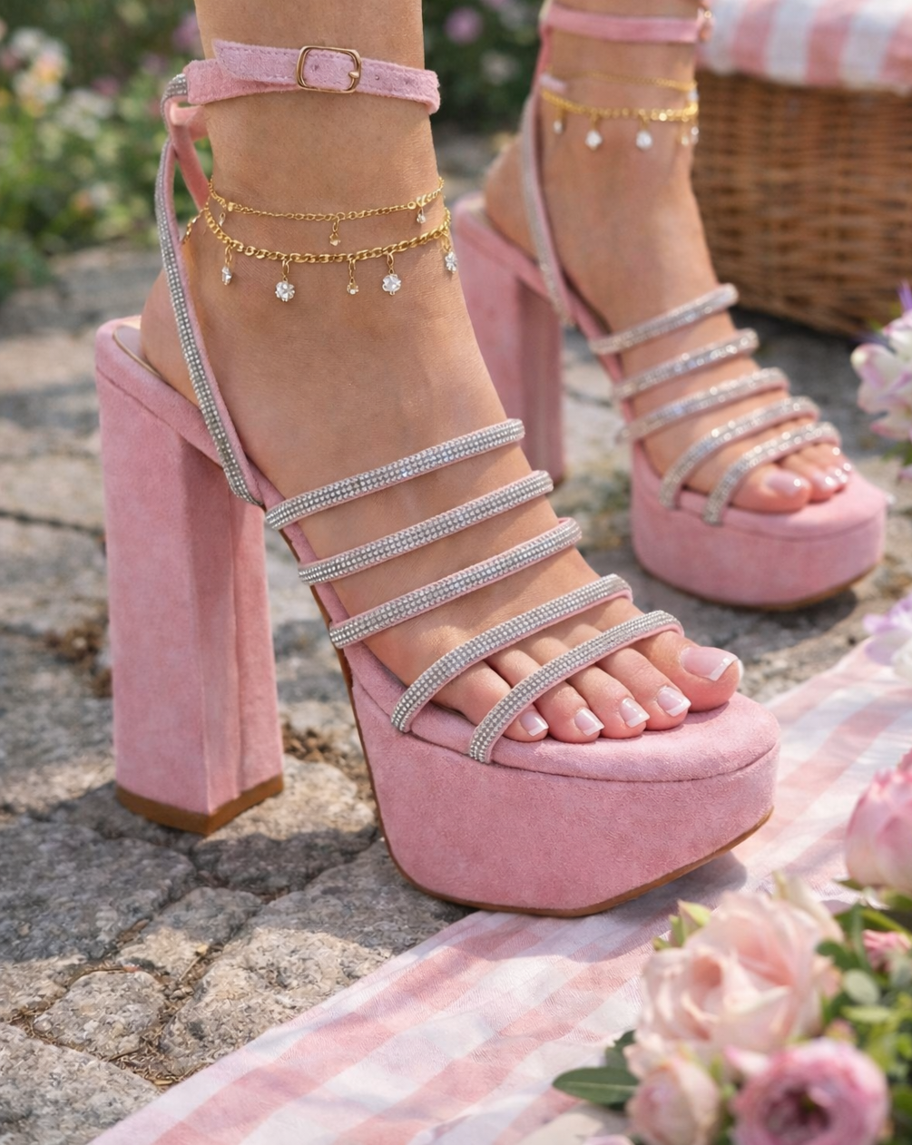 Tricks High Block Heel Sandals