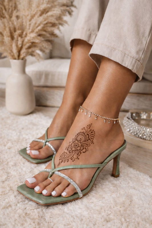 Rhinestone Slider Heels