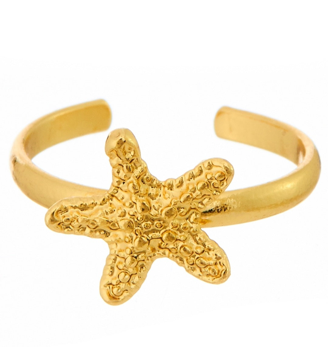 Starfish Beauty Toe Ring (Gold)